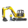 Bruder 02467 CAT Mini Excavator W/ Worker 1 Bruder 02467 CAT Mini Excavator W/ Worker -Baby Products Store 02467CATMiniExcavatorwithWorker 01