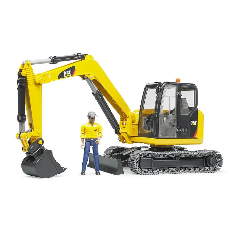 Bruder 02467 CAT Mini Excavator W/ Worker 3 Bruder 02467 CAT Mini Excavator W/ Worker