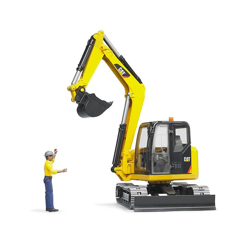Bruder 02467 CAT Mini Excavator W/ Worker 5 Bruder 02467 CAT Mini Excavator W/ Worker - Image 3