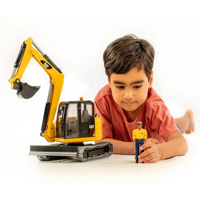 Bruder 02467 CAT Mini Excavator W/ Worker 4 Bruder 02467 CAT Mini Excavator W/ Worker - Image 2