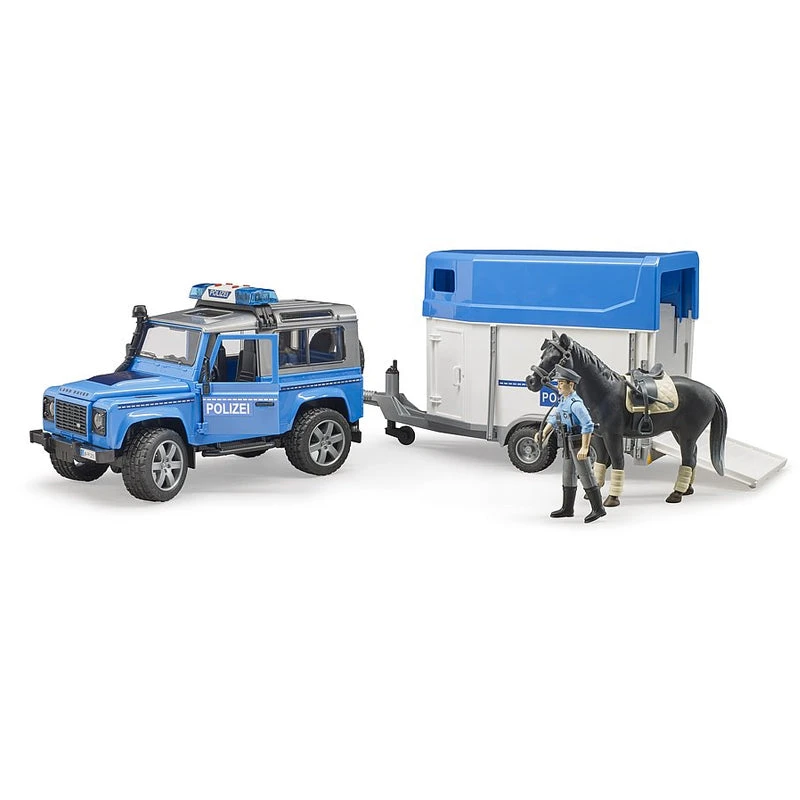 Bruder 02588 Land Rover Police Vehicle W/ Horse Trailer And Policeman 5 Bruder 02588 Land Rover Police Vehicle W/ Horse Trailer And Policeman - Image 3