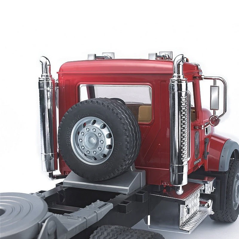 Bruder 02813 MACK Granite Flatbed Truck W/ JCB Loader Backhoe 7 Bruder 02813 MACK Granite Flatbed Truck W/ JCB Loader Backhoe - Image 5