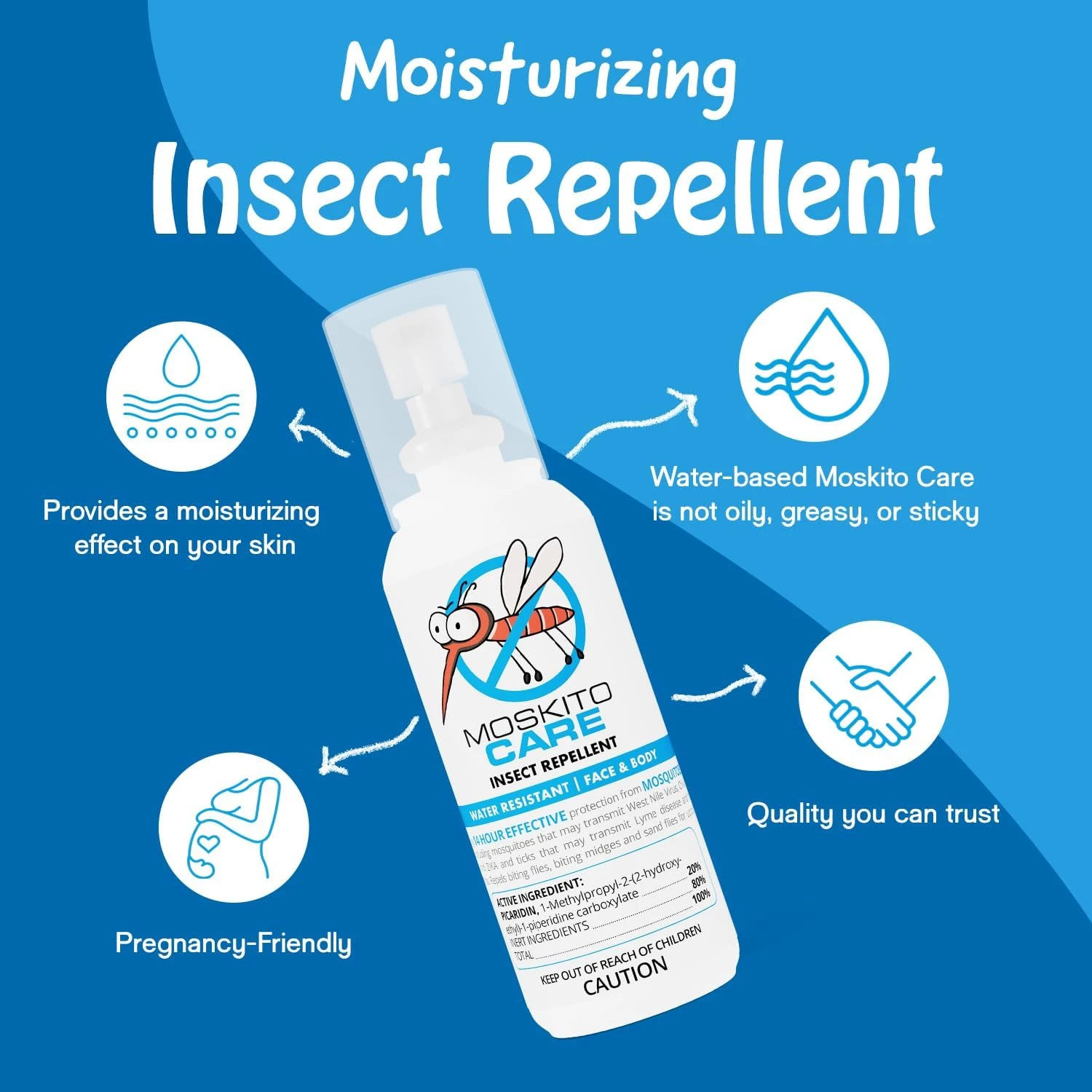 Moskinto 14hr Moisturizing Insect Repellent (3.4oz) 4 Moskinto 14hr Moisturizing Insect Repellent (3.4oz) - Image 2
