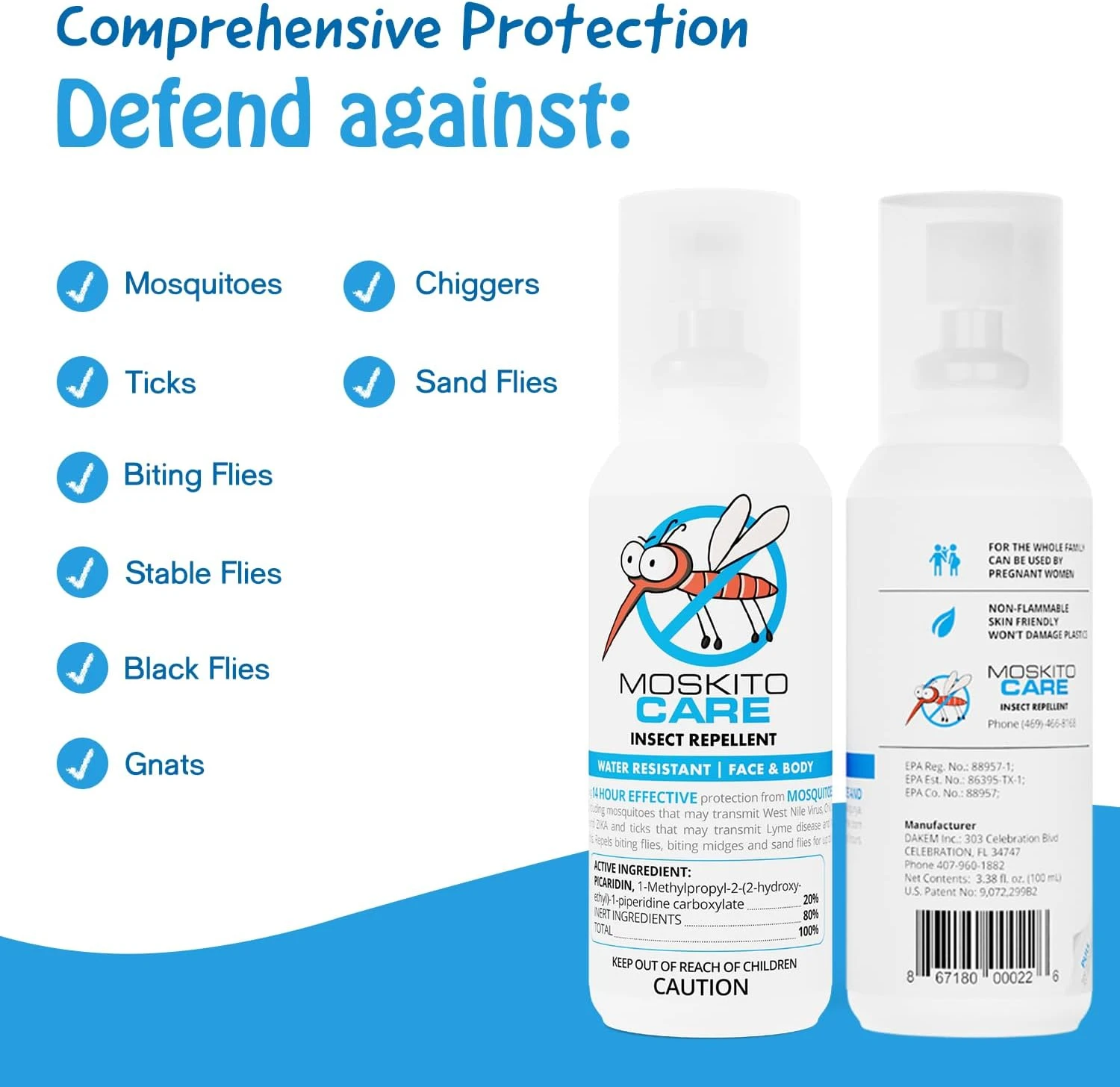 Moskinto 14hr Moisturizing Insect Repellent (3.4oz) 6 Moskinto 14hr Moisturizing Insect Repellent (3.4oz) - Image 4