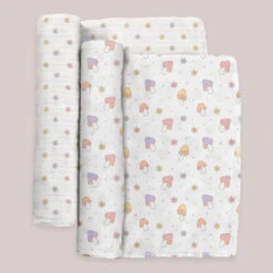 Jujube 2-Pack Square Swaddle Blanket Set - Mushy Love 9 Jujube 2-Pack Square Swaddle Blanket Set - Mushy Love -Baby Products Store 2 PackSquareSwaddleBlanketSet MushyLove 04