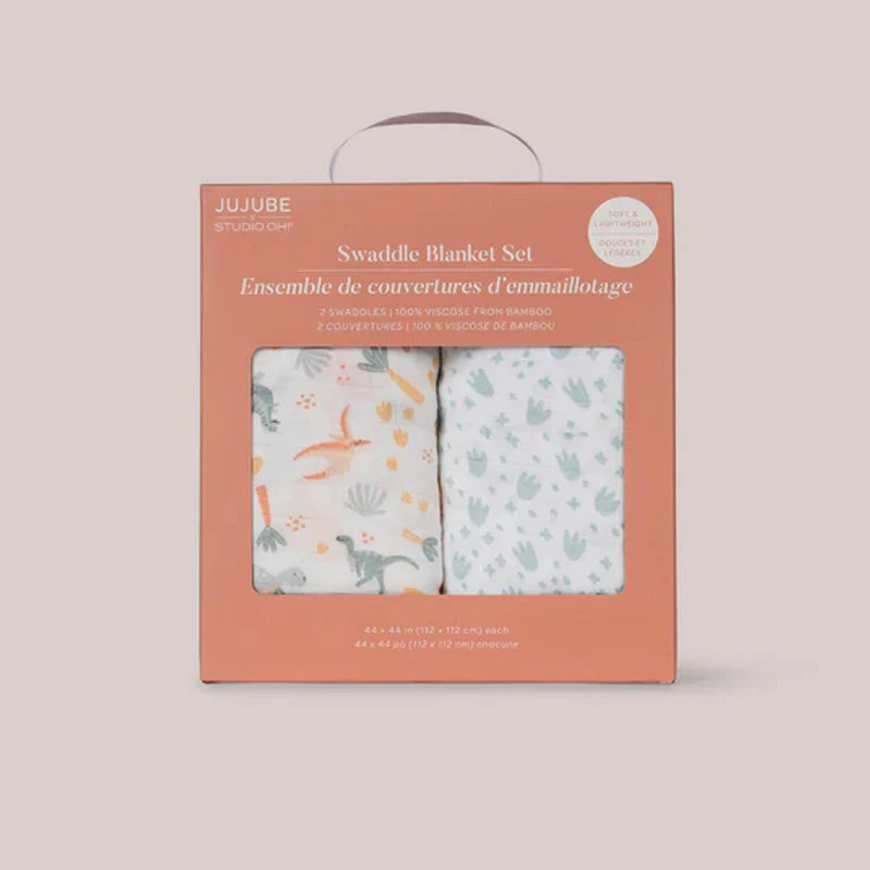 Jujube 2-Pack Square Swaddle Blanket Set - Roarsome 3 Jujube 2-Pack Square Swaddle Blanket Set - Roarsome
