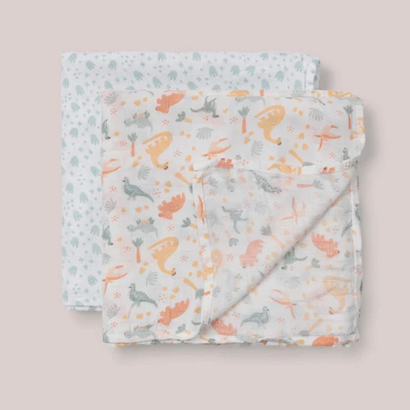 Jujube 2-Pack Square Swaddle Blanket Set - Roarsome 5 Jujube 2-Pack Square Swaddle Blanket Set - Roarsome - Image 3