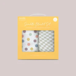 Jujube 2-Pack Square Swaddle Blanket Set - Happy Baby Vibes