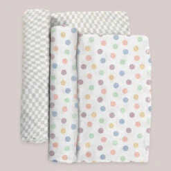 Jujube 2-Pack Square Swaddle Blanket Set - Happy Baby Vibes -Baby Products Store 2 Pack Square Swaddle Blanket Set Happy Baby Vibes 03