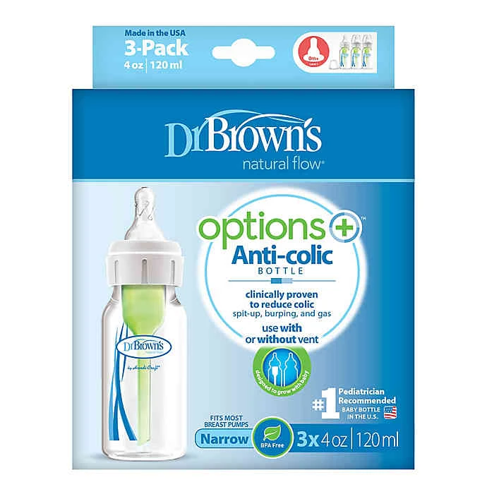 Dr. Brown's Options+ Baby Bottle 4 Oz 3-Pack 4 Dr. Brown's Options+ Baby Bottle 4 Oz 3-Pack - Image 2