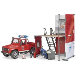 Bruder 62701 Bworld Fire Station W/ Land Rover Defender And Fireman -Baby Products Store 62701BworldFireStationwithLandRoverDefenderandFireman 03