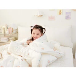 Bebenuvo Modal Cotton Baby All-Season Bedding 3pc Set (Blanket + Pillow + Pad)-Berry Chu