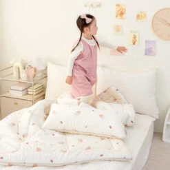 Bebenuvo Modal Cotton Baby All-Season Bedding 3pc Set (Blanket + Pillow + Pad)-Berry Chu -Baby Products Store All SeasonBeddingSet Blanket Pillow Pad BerryChu 05