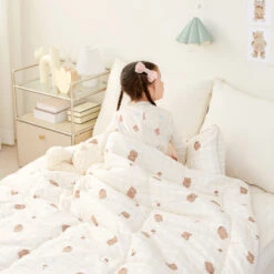 Bebenuvo Modal Cotton Baby All-Season Bedding 3pc Set (Blanket + Pillow + Pad)-Mushroom Gomi 11 Bebenuvo Modal Cotton Baby All-Season Bedding 3pc Set (Blanket + Pillow + Pad)-Mushroom Gomi -Baby Products Store All SeasonBeddingSet Blanket Pillow Pad MushroomGomi 04