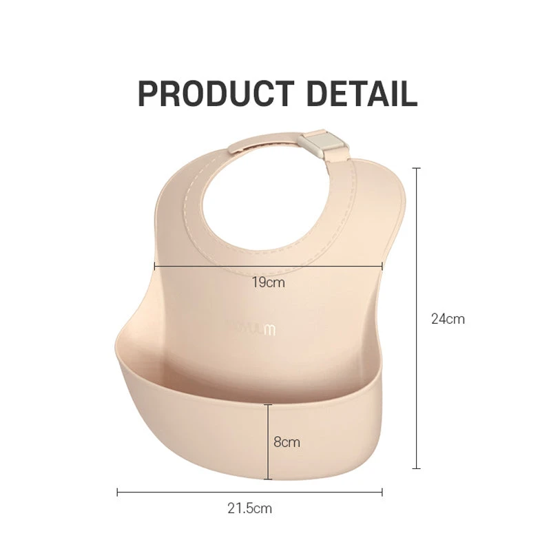 Moyuum One Touch Buckle Silicone Baby Bib 5 Moyuum One Touch Buckle Silicone Baby Bib - Image 3