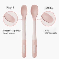 Moyuum Curved Baby Food Spoon 2p Set 12 Moyuum Curved Baby Food Spoon 2p Set -Baby Products Store BabyCurvedFoodSpoonSet2p 05