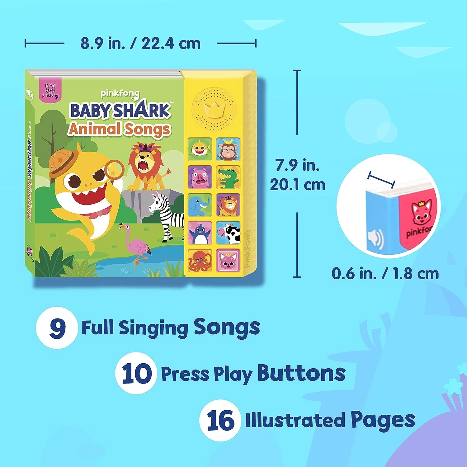 Pinkfong Baby Shark Animal Songs 10 Button Sound Book 4 Pinkfong Baby Shark Animal Songs 10 Button Sound Book - Image 2