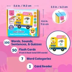 Pinkfong Baby Shark Flash Card Learning Bus -Baby Products Store BabySharkFlashCardLearningBus 03