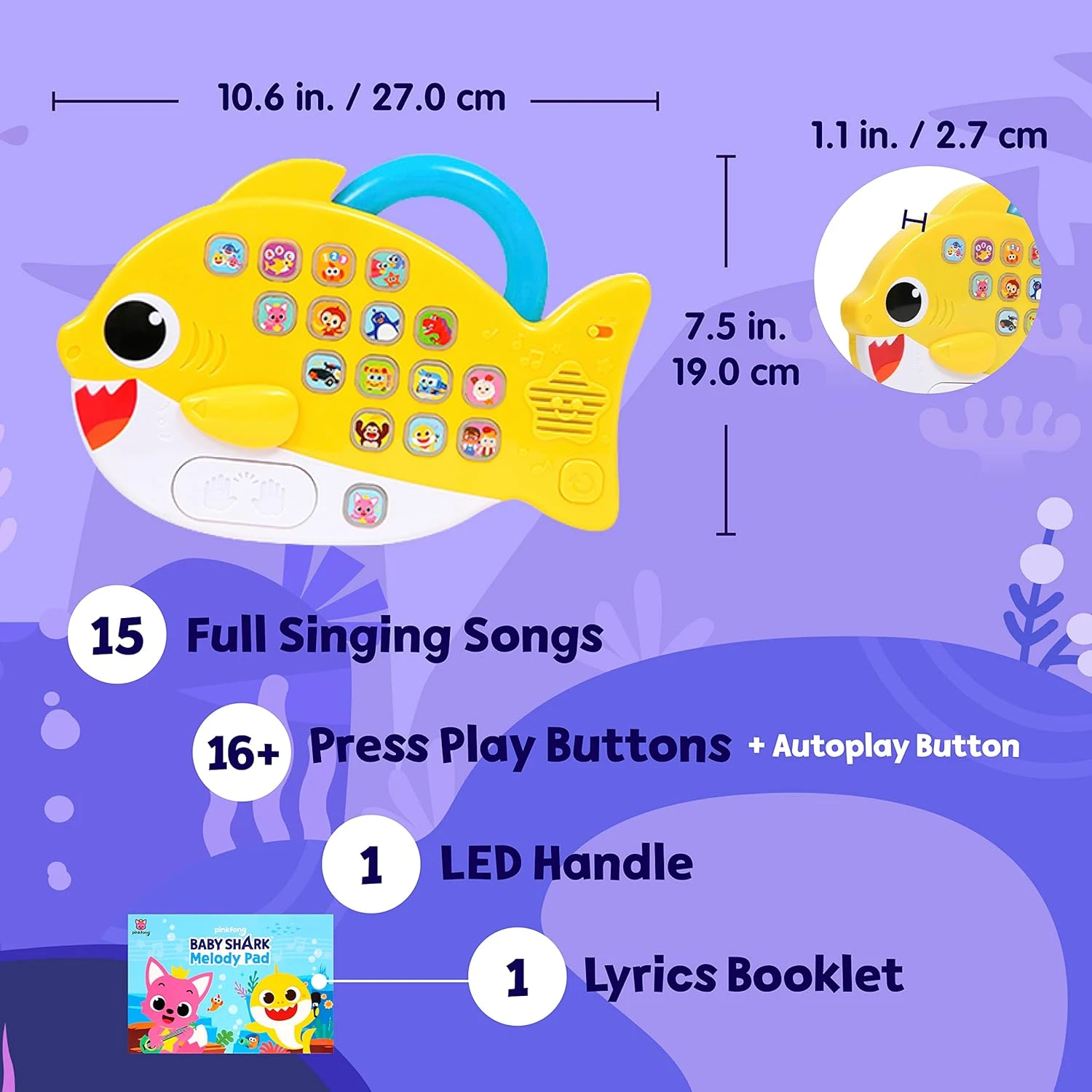 Pinkfong Baby Shark Melody Pad Sound Pad 5 Pinkfong Baby Shark Melody Pad Sound Pad - Image 3