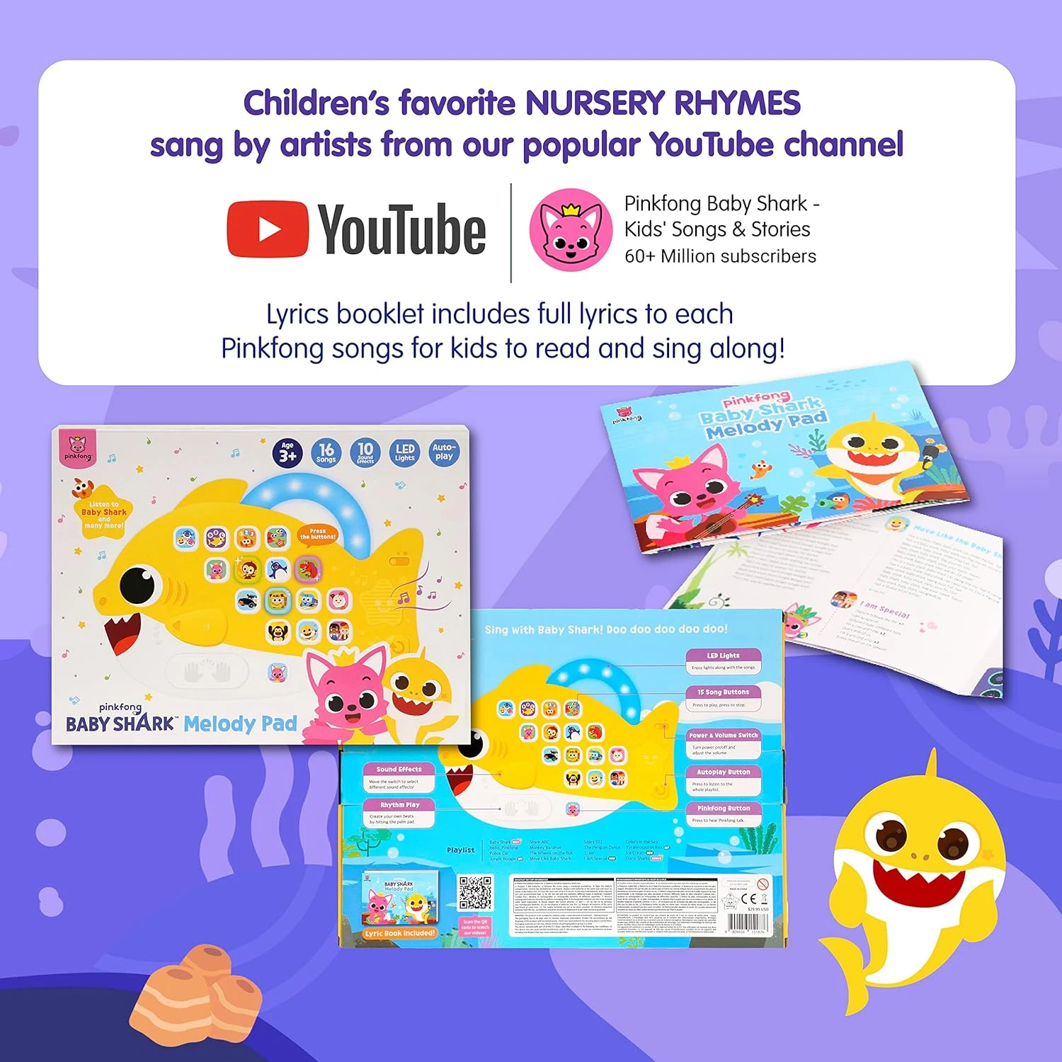 Pinkfong Baby Shark Melody Pad Sound Pad 7 Pinkfong Baby Shark Melody Pad Sound Pad - Image 5