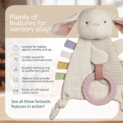 Itzy Ritzy Bitzy Crinkle™ Sensory Crinkle Toy With Teether - Bunny 10 Itzy Ritzy Bitzy Crinkle™ Sensory Crinkle Toy With Teether - Bunny -Baby Products Store BitzyCrinkle SensoryCrinkleToywithTeether Bunny 03