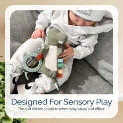 Itzy Ritzy Bitzy Crinkle™ Sensory Crinkle Toy With Teether - Dino -Baby Products Store BitzyCrinkle SensoryCrinkleToywithTeether Dino 05