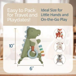 Itzy Ritzy Bitzy Crinkle™ Sensory Crinkle Toy With Teether - Dino -Baby Products Store BitzyCrinkle SensoryCrinkleToywithTeether Dino 06