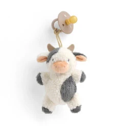 Itzy Ritzy Bitzy Pal Natural Rubber Pacifier & Lovey - Carmen The Cow