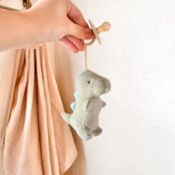 Itzy Ritzy Bitzy Pal Natural Rubber Pacifier & Lovey -Baby Products Store BitzyPal NaturalRubberPacifier Lovey Dino 04