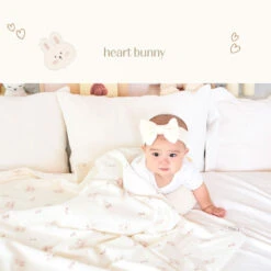 Bebenuvo Double Blanket-Heart Bunny