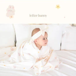 Bebenuvo Double Blanket-Letter Bunny