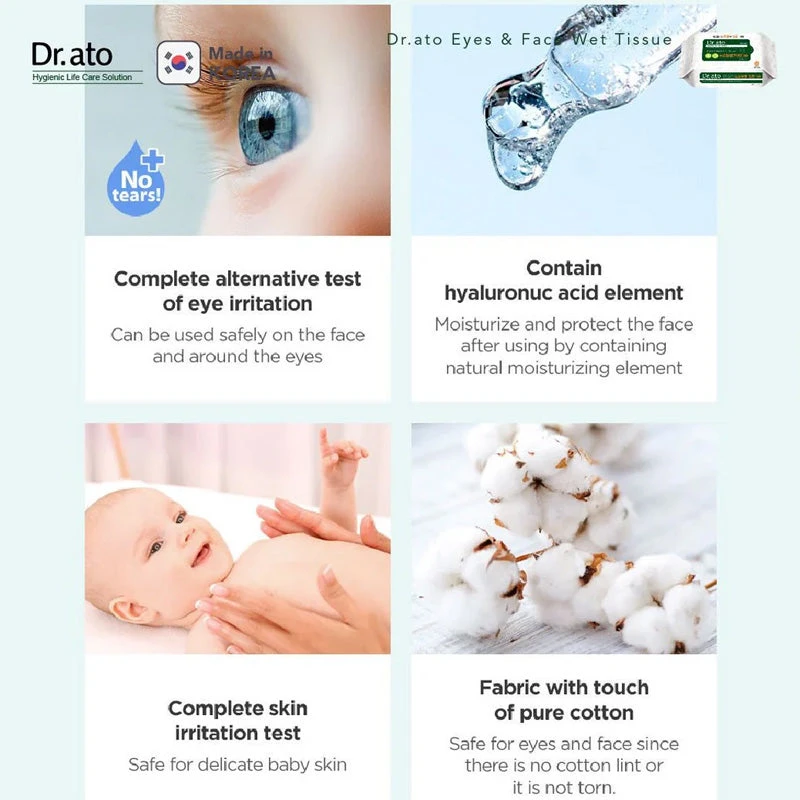 Dr.ato Eyes & Face Wet Tissue 20p 4 Dr.ato Eyes & Face Wet Tissue 20p - Image 2