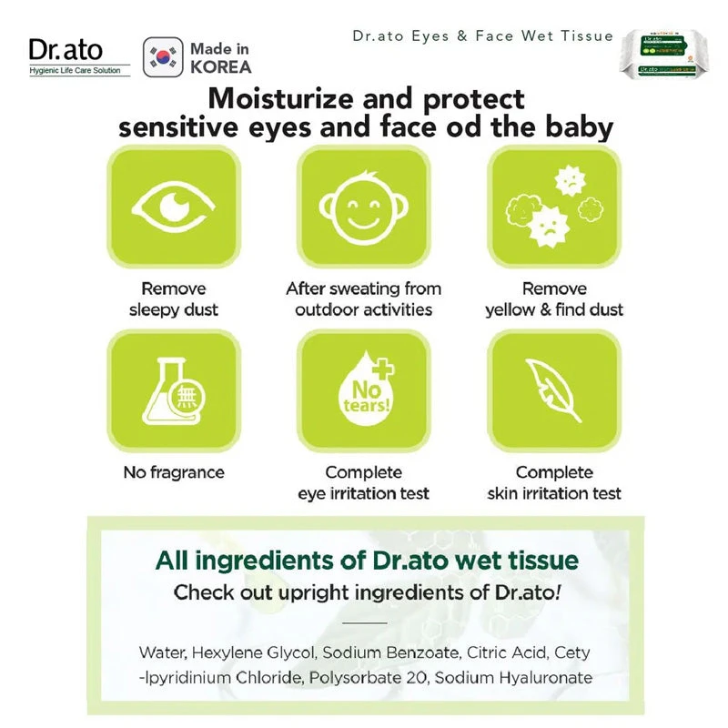 Dr.ato Eyes & Face Wet Tissue 20p 5 Dr.ato Eyes & Face Wet Tissue 20p - Image 3