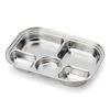 Grosmimi Stainless Baby Food Tray 1 Grosmimi Stainless Baby Food Tray -Baby Products Store FoodTray5Section 01