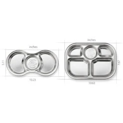 Grosmimi Stainless Baby Food Tray -Baby Products Store FoodTray5Section 02