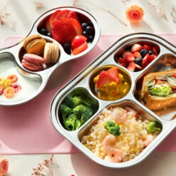 Grosmimi Stainless Baby Food Tray -Baby Products Store FoodTray5Section 05