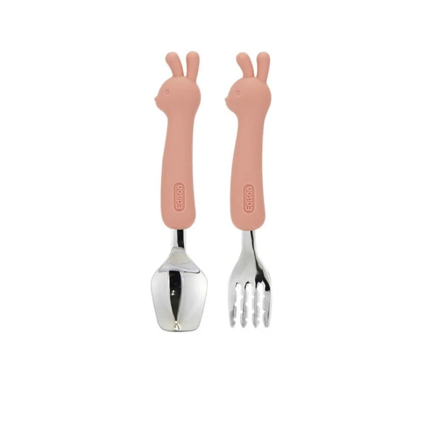 Silicone Handle Stainless Steel Spoon Fork Set With Case -Animals (2+ Years Old) 13 Silicone Handle Stainless Steel Spoon Fork Set With Case -Animals (2+ Years Old) - Image 11