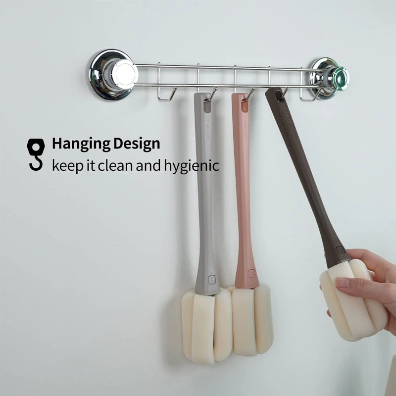 Mother-K Interchangeable Sponge Bottle Brush Set (1 Brush+2 Heads) 6 Mother-K Interchangeable Sponge Bottle Brush Set (1 Brush+2 Heads) - Image 4