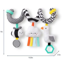 Itzy Ritzy Bitzy Bespok Itzy Bitzy Spiral Car Seat Activity Toy - High Contrast -Baby Products Store ItzyBitzySpiralCarSeatActivityToy HighContrast 07