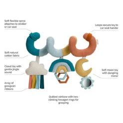 Itzy Ritzy Bitzy Bespok Itzy Bitzy Spiral Car Seat Activity Toy - Rainbow -Baby Products Store ItzyBitzySpiralCarSeatActivityToy Rainbow 03