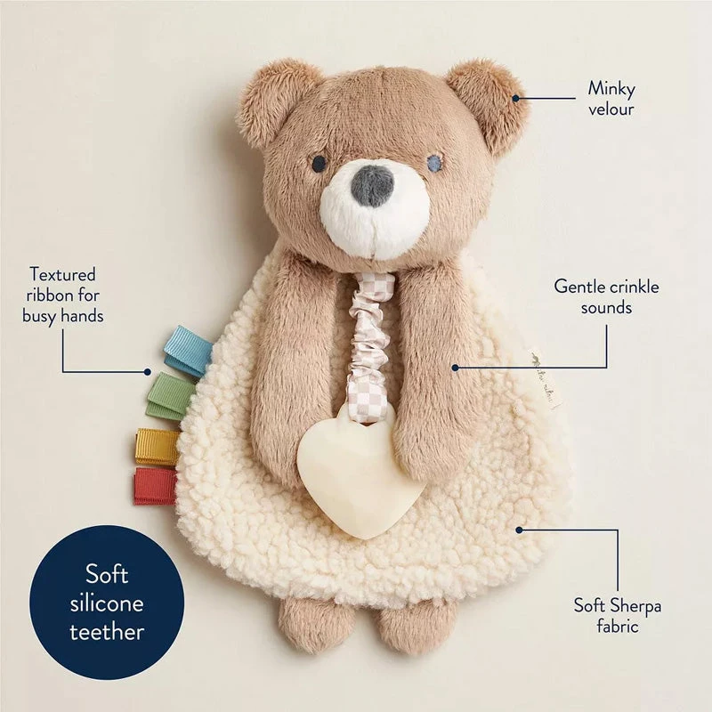Itzy Ritzy Itzy Lovey™ Plush And Teether Toy - Bear 4 Itzy Ritzy Itzy Lovey™ Plush And Teether Toy - Bear - Image 2