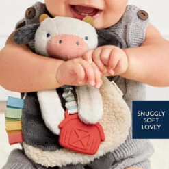 Itzy Ritzy Itzy Lovey™ Plush And Teether Toy - Cow -Baby Products Store ItzyLovey PlushandTeetherToy Cow 05