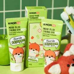 K-Mom Junior Fresh Toothpaste Apple 60g 7 K-Mom Junior Fresh Toothpaste Apple 60g -Baby Products Store JuniorFreshToothpasteApple60g 02