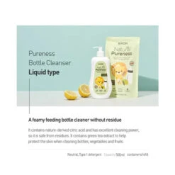 K-Mom Natural Pureness Bottle Cleanser Refill 500ml -Baby Products Store K MOMBabyBottleCleaner 03