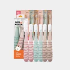 K-Mom Kids Toothbrush 6Pcs Set - Step 1 (2-5yrs Old)