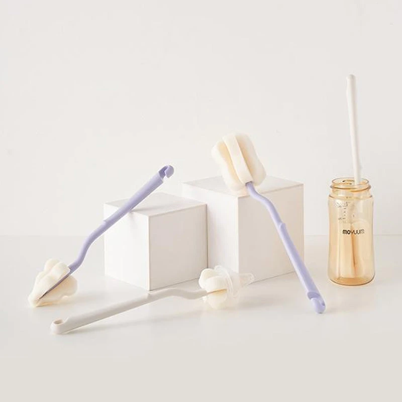 Moyuum Long Curve Sponge Bottle & Nipple Brush 6p 4 Moyuum Long Curve Sponge Bottle & Nipple Brush 6p - Image 2