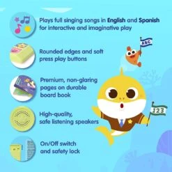 Pinkfong Baby Shark English Spanish Bilingual Learning Songs Sound Book 11 Pinkfong Baby Shark English Spanish Bilingual Learning Songs Sound Book -Baby Products Store PinkfongBabySharkEnglishSpanishBilingualLearningSongsSoundBook 03