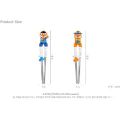Edison Pororo Stainless Steel Chopsticks, 2nd Step Right Hand -Baby Products Store Police FirefighterPororoStainlessSteelCorrectionChopsticks2ndStepForRightHand 05