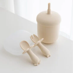 UBMOM Silicone Self Feeding Spoon & Fork With Case -Baby Products Store Self Feeding Spoon Fork with Case 06
