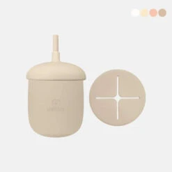 UBMOM Silicone Training Straw Cup With Snack Cup Lid 220ml -Baby Products Store SiliconeTrainingStrawCupWithSnackCupLid 08